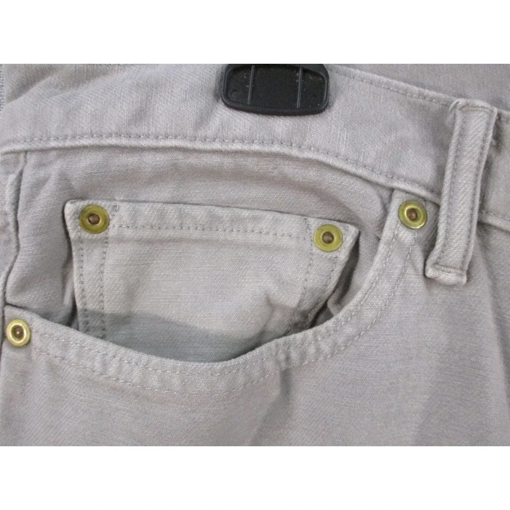 Banana Republic‎ Mens Straight Fit Gray Twill Pants Jeans 34x32
